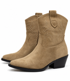 Botines Cowboy de Mujer con Tachuelas – Punta Fina y Tacón Cómodo SV003
