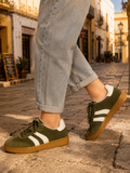 Zapatillas casual retro de pana combinada -Deportivas bajas TT400