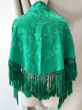 Mantón Flamenco Bordado con Flecos -Mantoncillo de Flamenca -Varios Colores Tk26