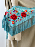 LM MANTONCILLO BORADO FLORE ROJO -TUEQUESA 1 - FELIZ SHOPPING 