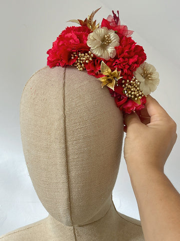 CORONA DE FLAMENCAS PARA NINA LARGA 18CM ANCHO 8CM FLO1399