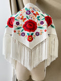 Mantón bordado con flecos para flamencos 270053 - FELIZ SHOPPING 