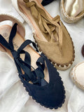 Esparto planas con cintas -Cómodas y versátiles para verano 9018 6018 - FELIZ SHOPPING 