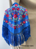 Mantón Flamenco Bordado con Flecos -Mantoncillo de Flamenca -Varios Colores 270032 - FELIZ SHOPPING 