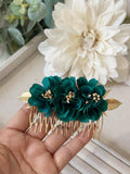 Conjunto Flamenco de Flores – Pendientes y Peineta - FELIZ SHOPPING 