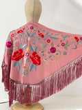 L01-270032 MANTONCILLO BORDADO FLAMENCO ROSA