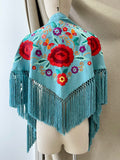 Mantón bordado con flecos para flamencos 270053 - FELIZ SHOPPING 