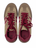 Zapatillas Casual Retro Combinadas de Mujer -Efecto Ante -Suela de Goma CC268