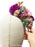 Corona de Flore Flamenca para nina Hecha a Mano con Flores de Tela TK-26-f14 - FELIZ SHOPPING 