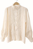 Blusa Elegante con Encaje y Cuello Alto – Estilo Femenino y Versátil 2901-BE