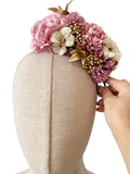 Corona de Flore Flamenca para nina Hecha a Mano con Flores de Tela TK-26-f14 - FELIZ SHOPPING 