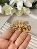 broche peineta abanico grande doraodo bro499 - FELIZ SHOPPING 