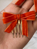 Broche Peine para el Cabello con Lazo de Terciopelo (Varios Colores) Tk-26-bro399