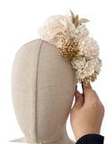 Corona de Flore Flamenca para nina Hecha a Mano con Flores de Tela TK-26-f14 - FELIZ SHOPPING 