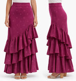 251111 Falda Flamenca con Volantes y Lunares - Falda de Baile Flamenco BUGANVILLA