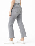 Jeans cropped de tiro alto y pierna acampanada-Varios colores 3873