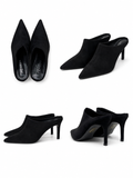 Mules de tacón fino con punta afilada -Elegantes y estilizados 3299