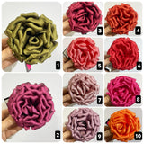 Pinza de pelo con rosa 3D - 11CM DIAMETRO pin699