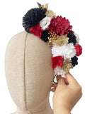 Corona de Flores Flamenca Hecha a Mano con Flores de Tela TK-26-f17