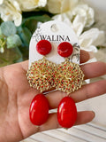 PENDIENTE FLAMENCO CON PIRDRA NATURAL PEN999 - FELIZ SHOPPING 