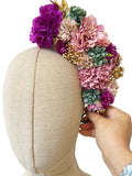 Corona de Flores Flamenca Hecha a Mano con Flores de Tela TK-26-f17