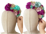 Conjunto Corona de Flores Flamenca para mama y hija- Hecha a Mano con Flores de Tela TK-26-co35