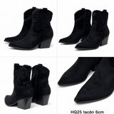 Botas cowboy para mujer de punta afilada con tacón