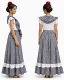 7893 Conjunto Flamenco Piquillo y Falda de Cuadros (Camiseta Blanca No Incluida)