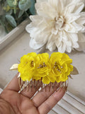 Conjunto Flamenco de Flores – Pendientes y Peineta - FELIZ SHOPPING 