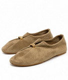 Bailarinas Mujer Elegantes con Adorno Dorado, Zapatos Planos Cómodos, Ligeros y Flexibles 6602b