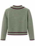 Chaqueta Corta de Mujer Estilo Chanel con Ribetes a Contraste | Elegante y Vintage | Talla Única M-L 13613