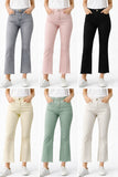 Jeans cropped de tiro alto y pierna acampanada-Varios colores 3873