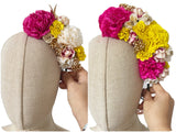 Conjunto Corona de Flores Flamenca para mama y hija- Hecha a Mano con Flores de Tela TK-26-co35