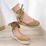 Esparto planas con cintas -Cómodas y versátiles para verano 9018 6018