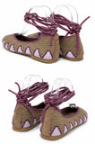 Bailarinas de crochet estilo bohemio con cordones N5810