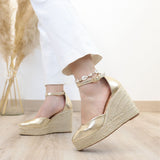 Esparto de Cuña para Mujer con Correa al Tobillo 6002