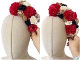 Conjunto Corona de Flores Flamenca para mama y hija- Hecha a Mano con Flores de Tela TK-26-co35