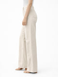 Jeans de Tiro Alto Recto con Elasticidad｜Negro / Beige 6009