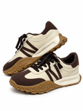 Zapatillas Casual Retro para Mujer con Suela Antideslizante y Diseño Combinado CC235