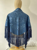 Mantón Flamenco Bordado con Flecos -Mantoncillo de Flamenca -Varios Colores Tk26
