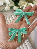 Peineta broche lazo terciopelo bro399 - FELIZ SHOPPING 