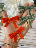 PEINETA BROCHE LAZO TERCIOPELO BRO399 - FELIZ SHOPPING 