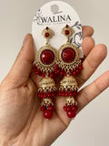 Pendientes largos con flecos y cuentas-Estilo flamenca pen1199