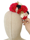Corona de Flore Flamenca para nina Hecha a Mano con Flores de Tela TK-26-f14 - FELIZ SHOPPING 