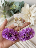 Conjunto Flamenco de Flores – Pendientes y Peineta - FELIZ SHOPPING 
