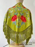 Mantón Flamenco Bordado con Flecos -Mantoncillo de Flamenca -Varios Colores 270032 - FELIZ SHOPPING 