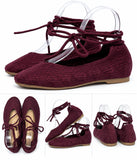 Bailarinas de crochet estilo bohemio con cordones N5810 n5830 - FELIZ SHOPPING 