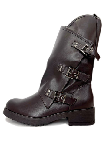 Bota alta con hebillas AX8110