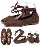Bailarinas de crochet estilo bohemio con cordones N5810 n5830 - FELIZ SHOPPING 