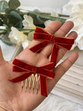 PEINETA BROCHE LAZO TERCIOPELO BRO399 - FELIZ SHOPPING 